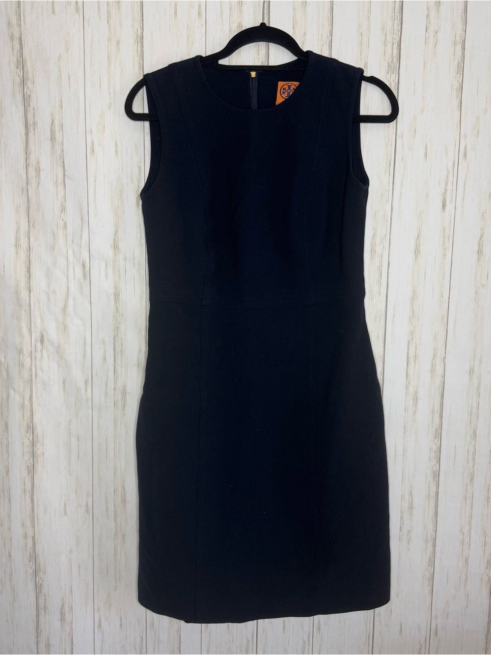 Tory Burch 8 Navy Wool Blend Sleeveless Mini Dress